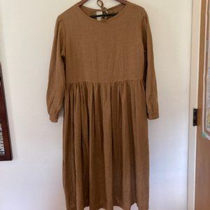 Handmade 100% Linen Smock Dress